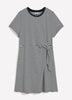 Responsible, Striped Short-Sleeve Dress with Knot