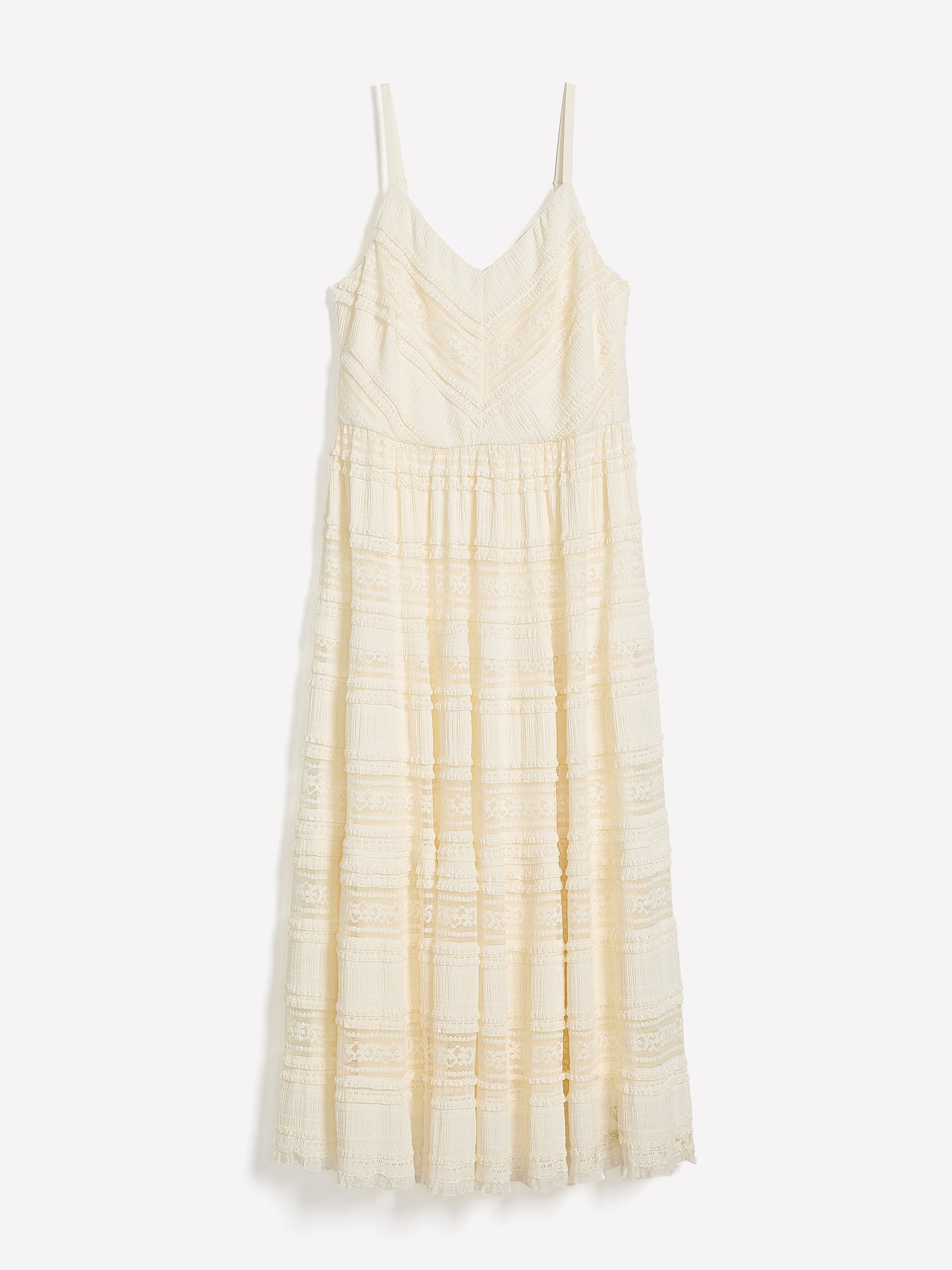 Sleeveless V-Neck Lace Maxi Dress - Addition Elle