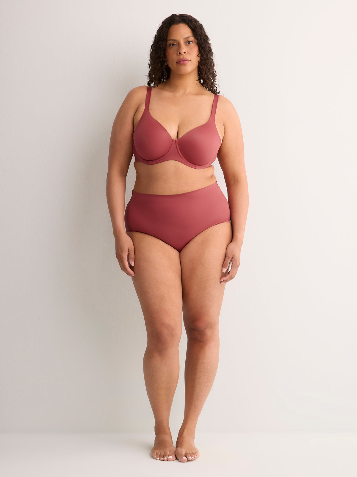 Second Skin, Red Unlined Underwire Matte Bra - tiVOGLIO