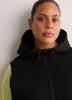 Long Quilted Knit Sleeveless Hooded Vest - Active Zone