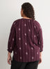 Cotton A-Line Notch-Neckline Blouse