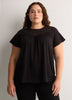 Slight Swing Top with Embroidered Yoke