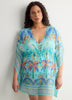 Printed Chiffon Caftan - Bleu by Rod Beattie