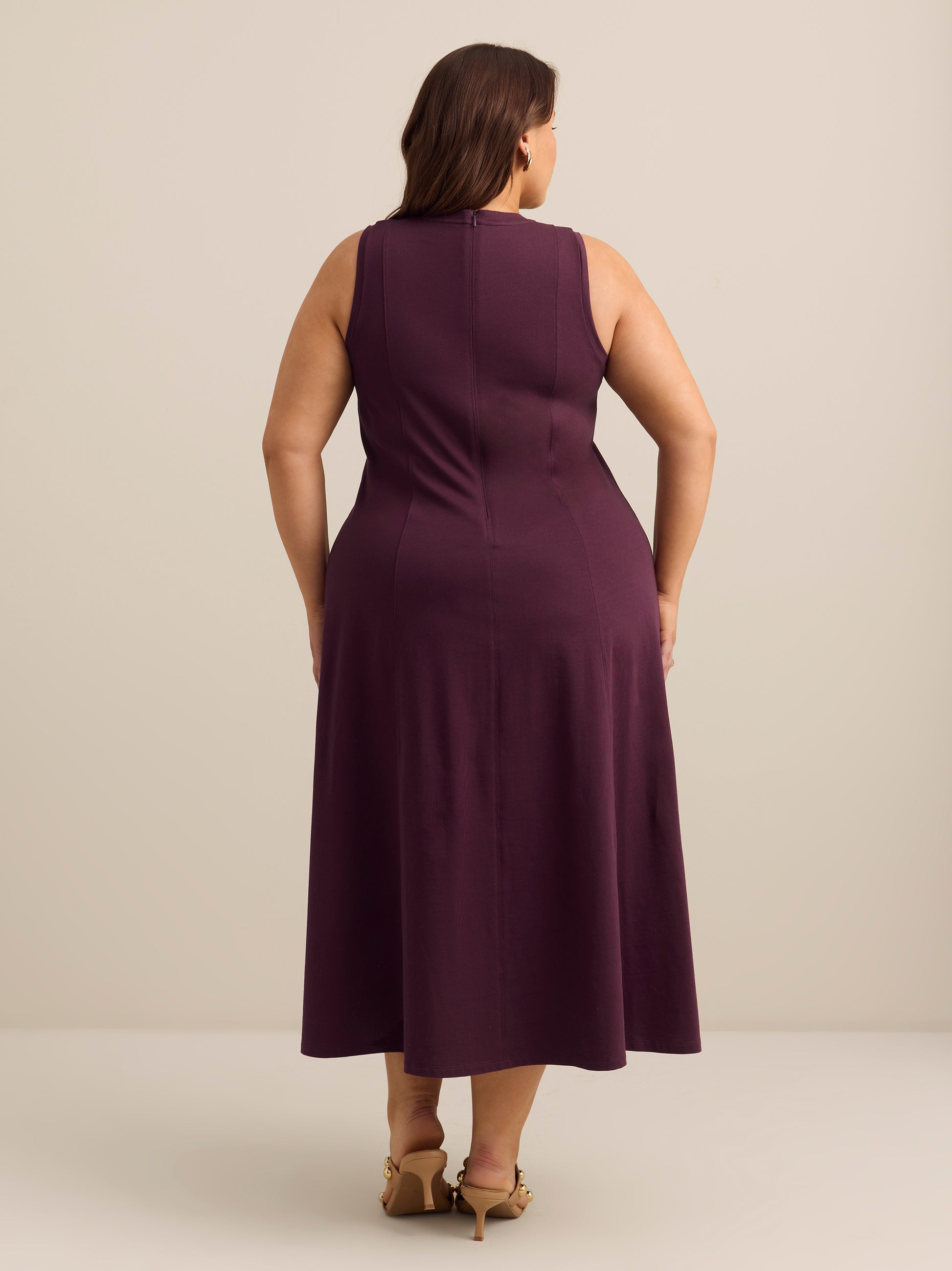 Sleeveless Panel Midi Dress