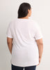 Boyfriend-Fit V-Neck Tee with Slits