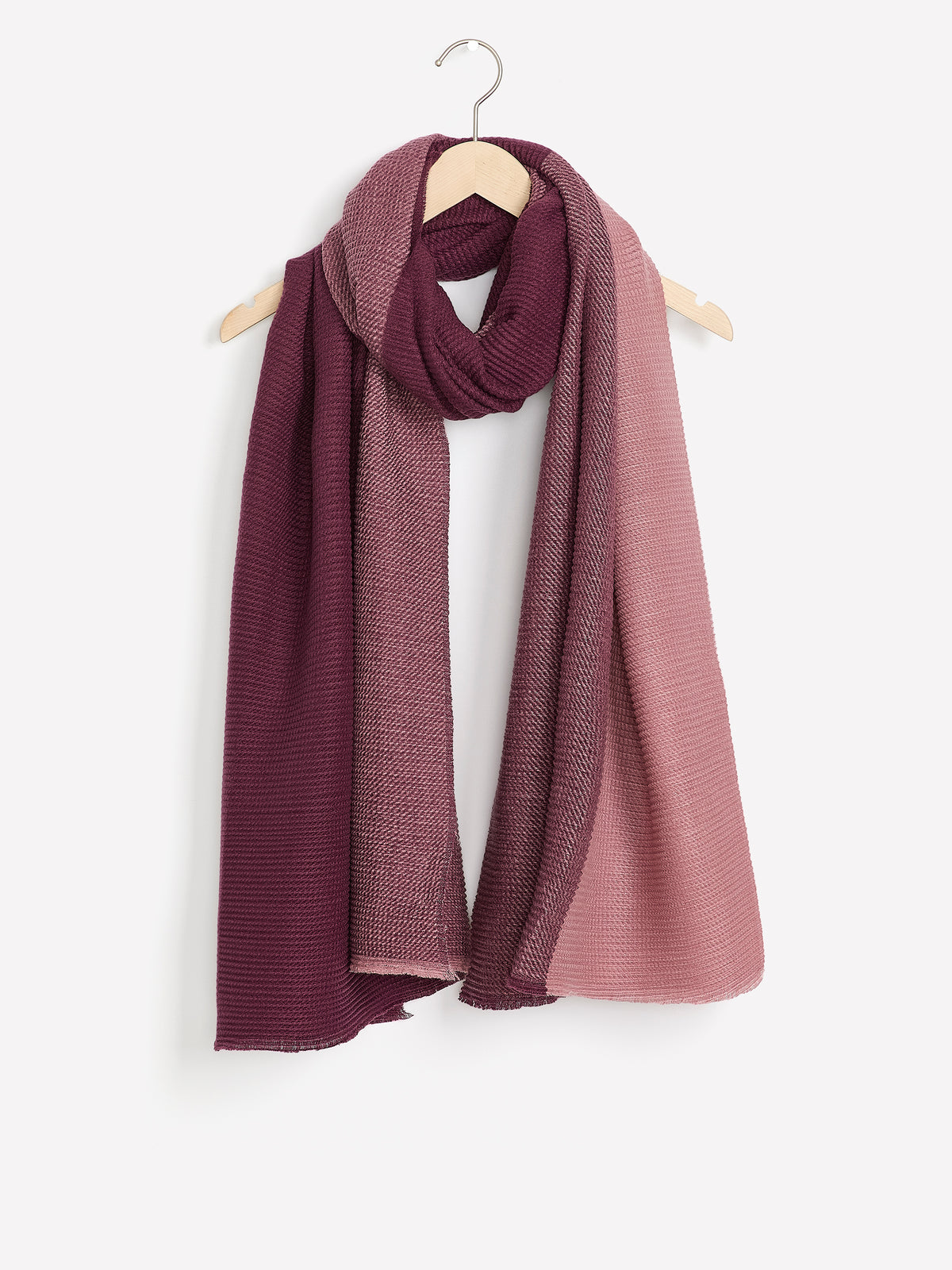 Super Soft Colourblock Pleated Scarf