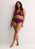 Plum Microfibre Cheeky Brief with Side Embroidery - Déesse