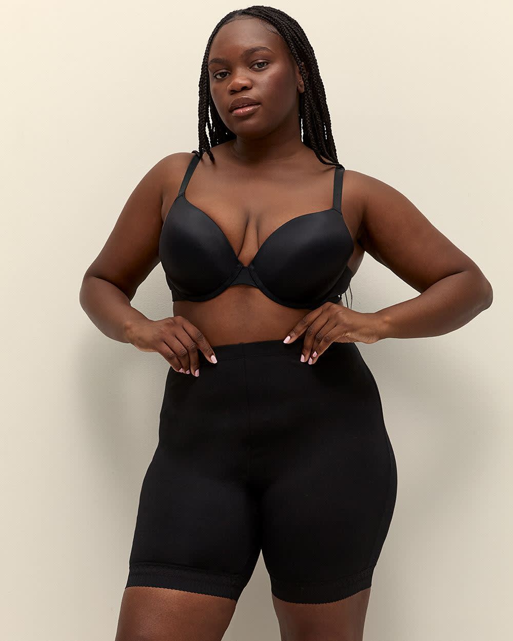 Long Leg Jersey Brief With Lace Trim - tiVOGLIO