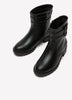 Extra Wide Width, Black Double Strap Low-Heel Bootie