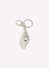 Silver Seashell Keychain Bag Charm