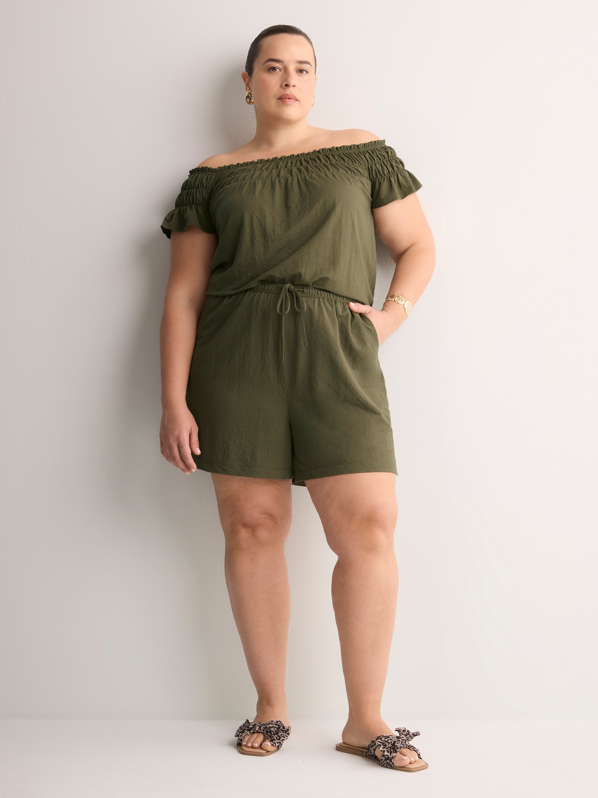 Stretch Knit Pull-On Short