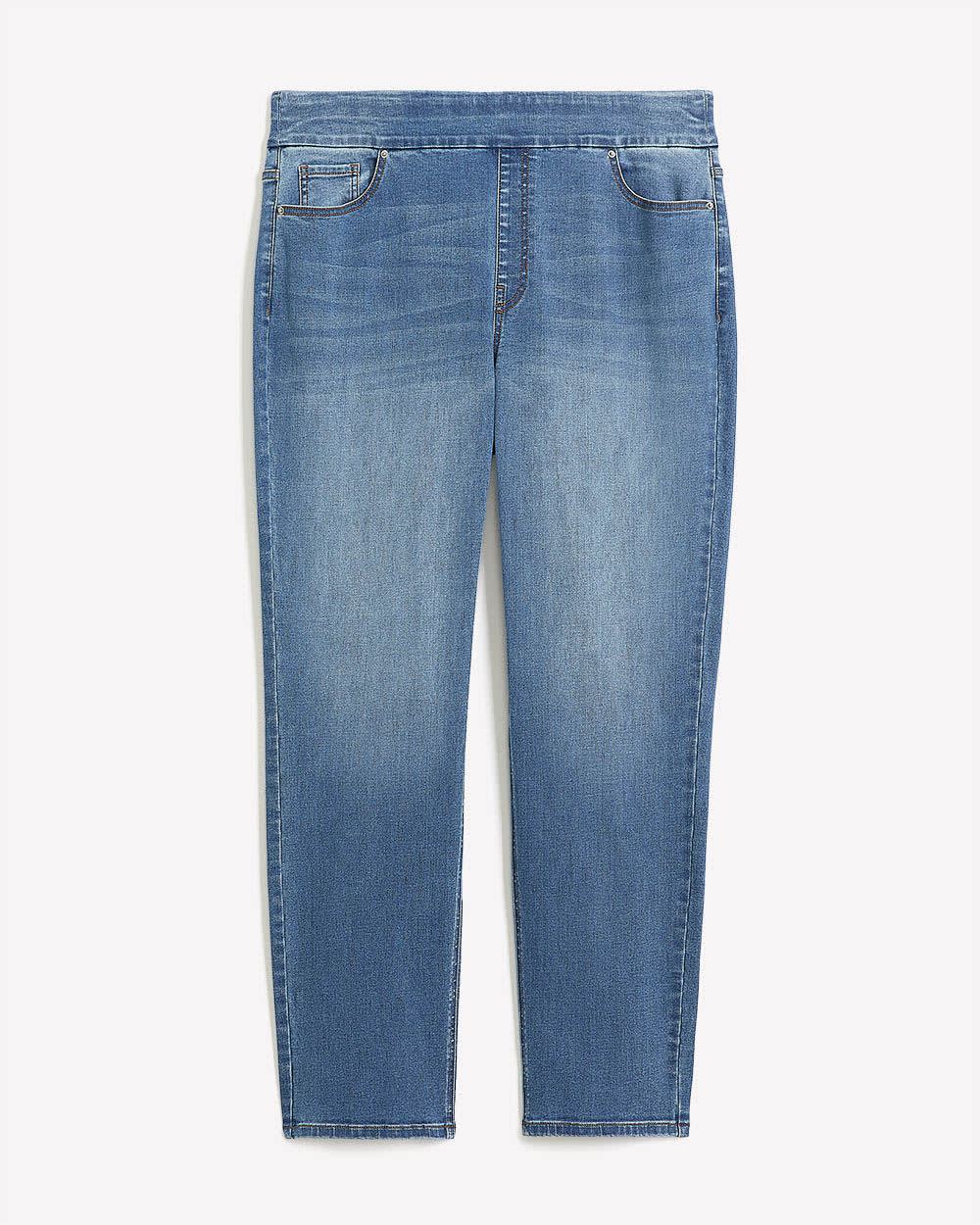 Jeans à enfiler à jambe droite, coupe ingénieuse, petite - d/C JEANS