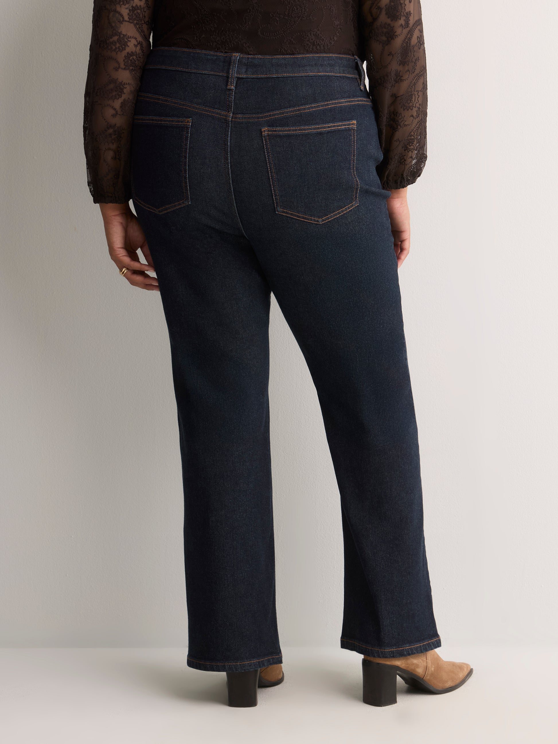 Classic-Fit High-Rise Bootcut Denim Pant - d/C jeans