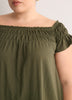 Responsible, Slight Swing Off-Shoulder Knit Top
