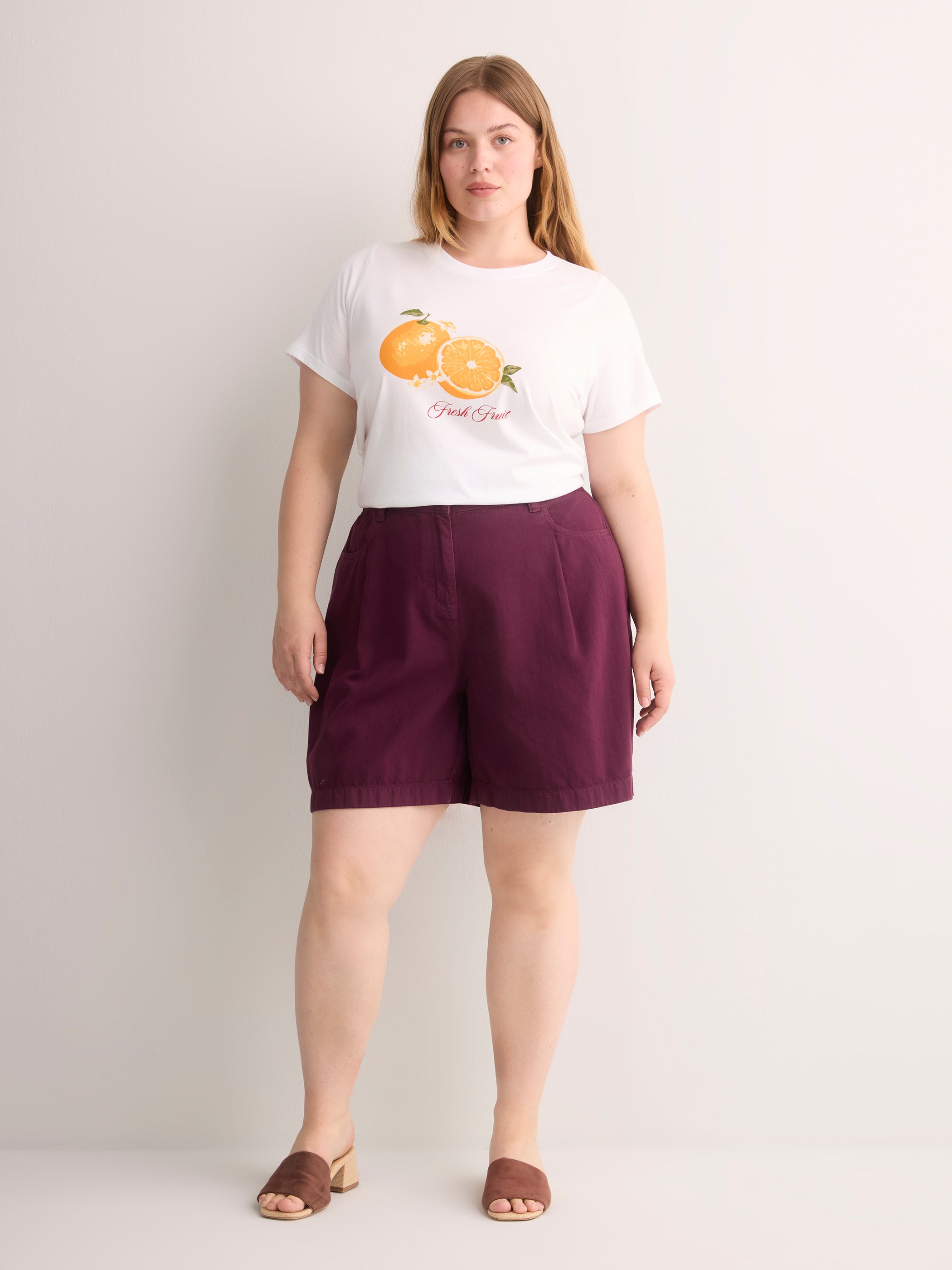 Crewneck Short-Sleeve Knit Top