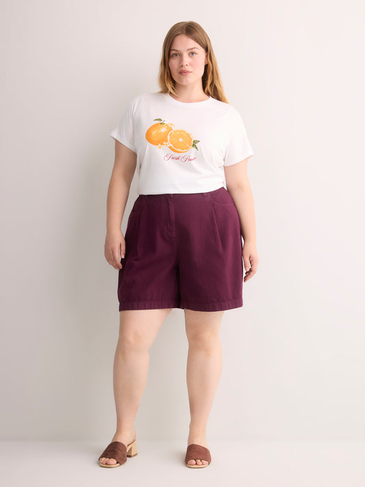 Crewneck Short-Sleeve Knit Top