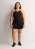 Short de vélo noir taille haute On The Go - Fabletics