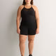 Short de vélo noir taille haute On The Go - Fabletics