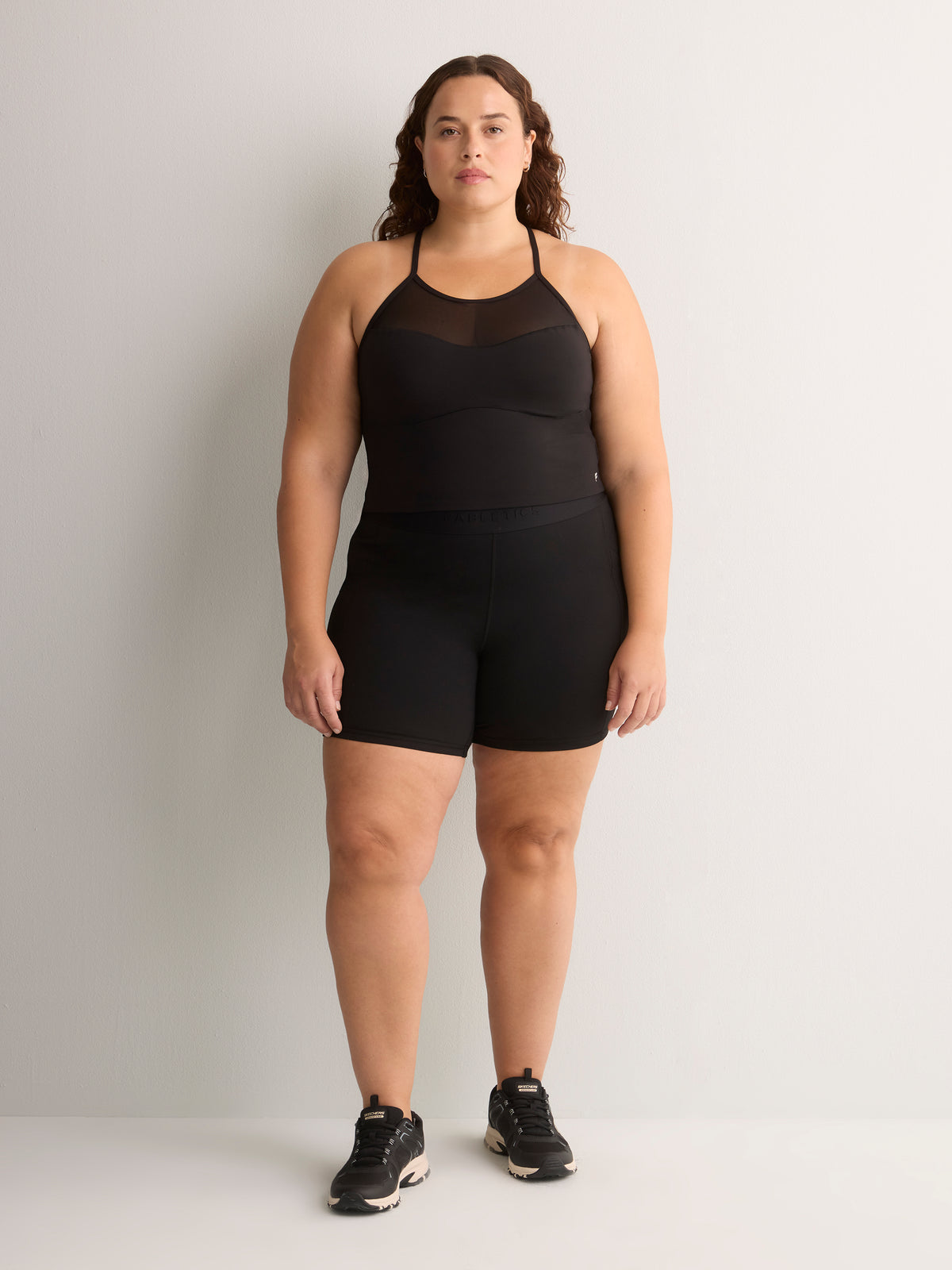 Short de vélo noir taille haute On The Go - Fabletics