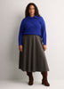 Loose Half-Placket Cable Knit Sweater