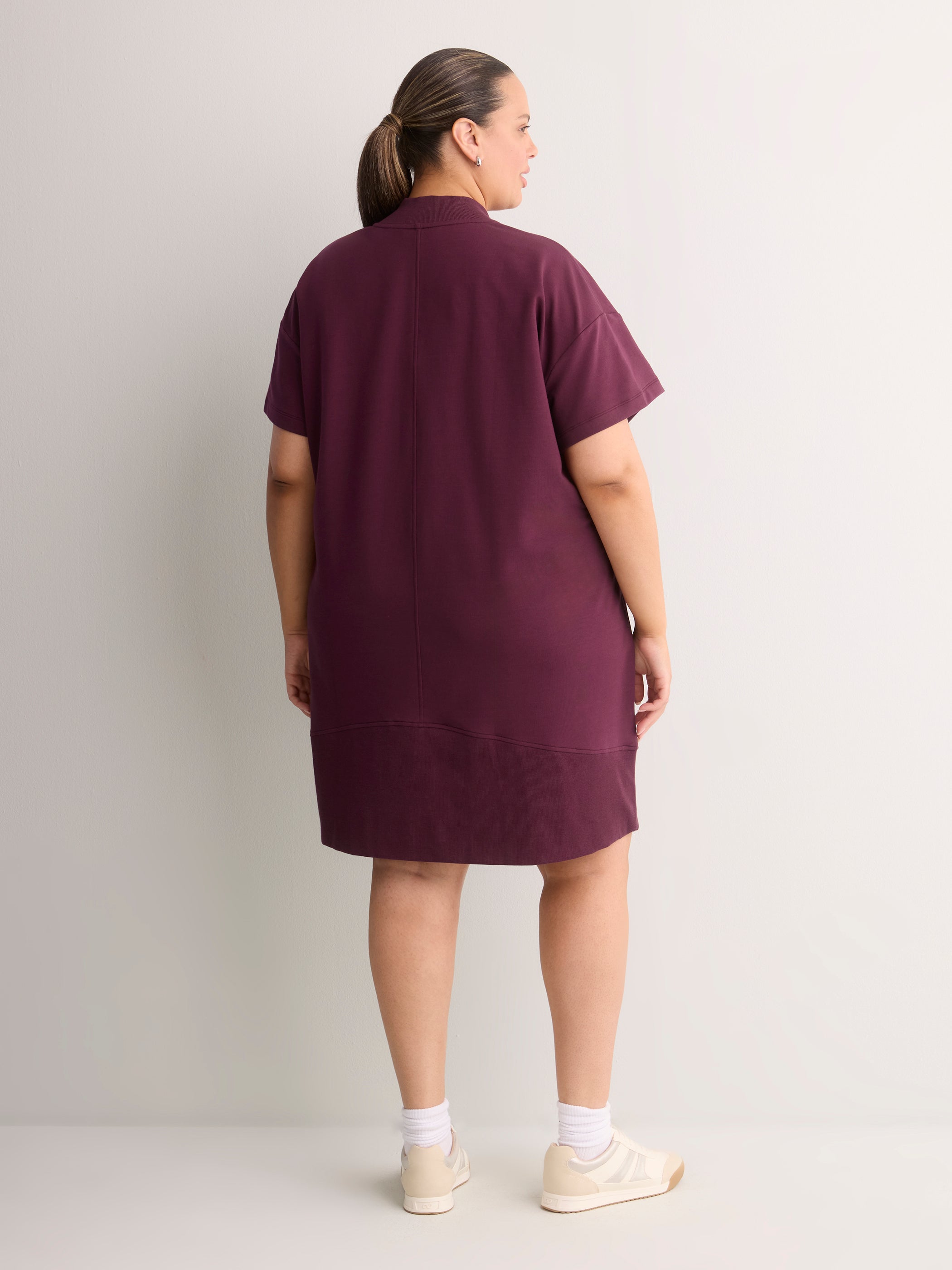 Short-Sleeve Mock-Neck Dress - Active Zone