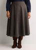 Plaid Circle Midi Skirt