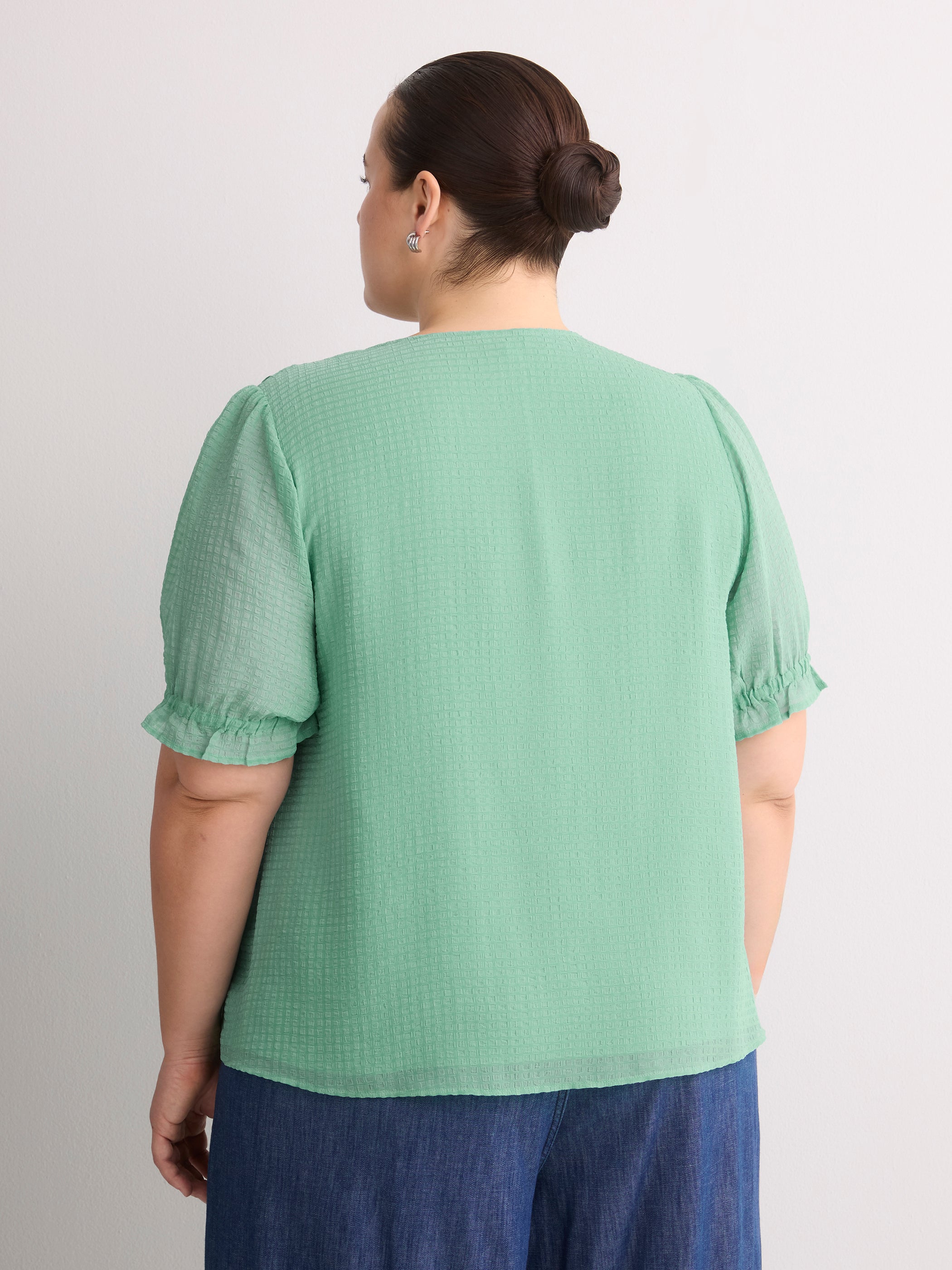 Chiffon Ruffled A-Line Blouse