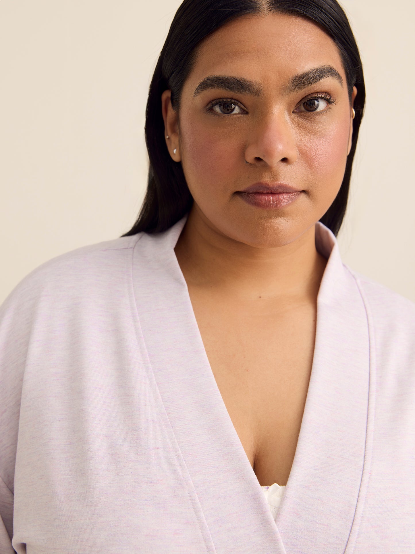 Lilac Heather Knit Robe - ti Voglio