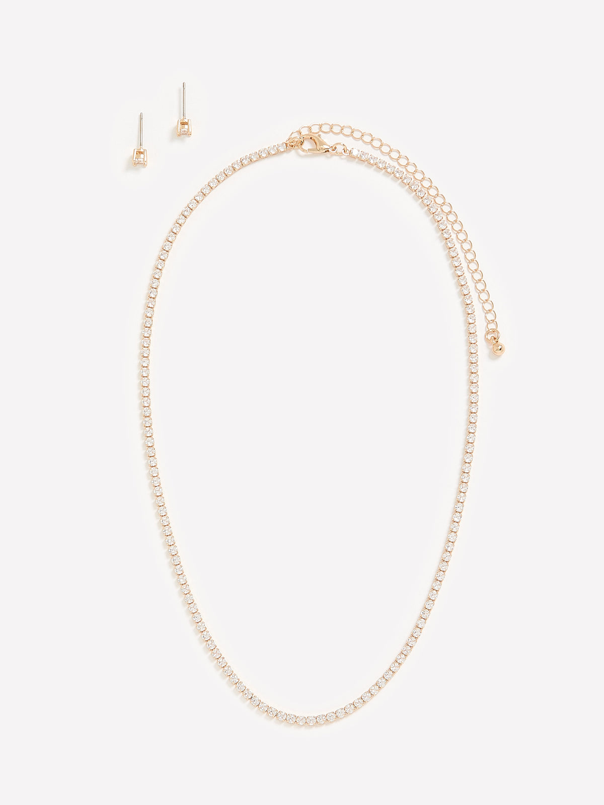 Cubic Zirconia Necklace and Earring Set
