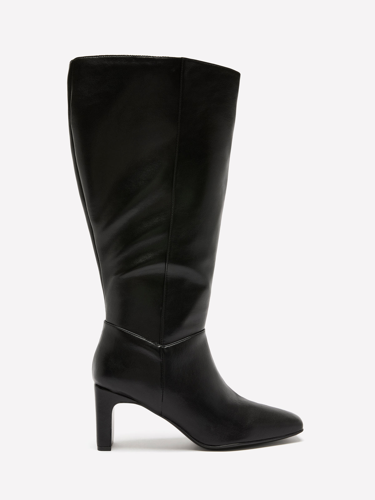 Wide Width, Extra Wide Calf, Black Nona Knee-High Blade-Heel Boots - Naturalizer