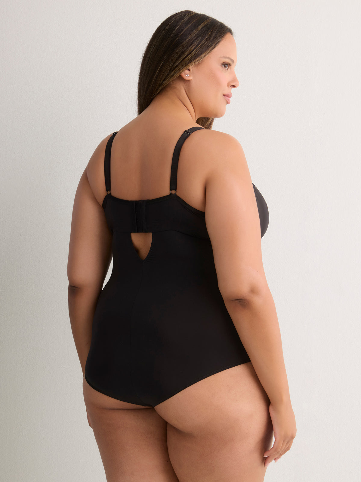 Sexy Black Cheeky Bodysuit with Cheetah Embroidery - Déesse Collection