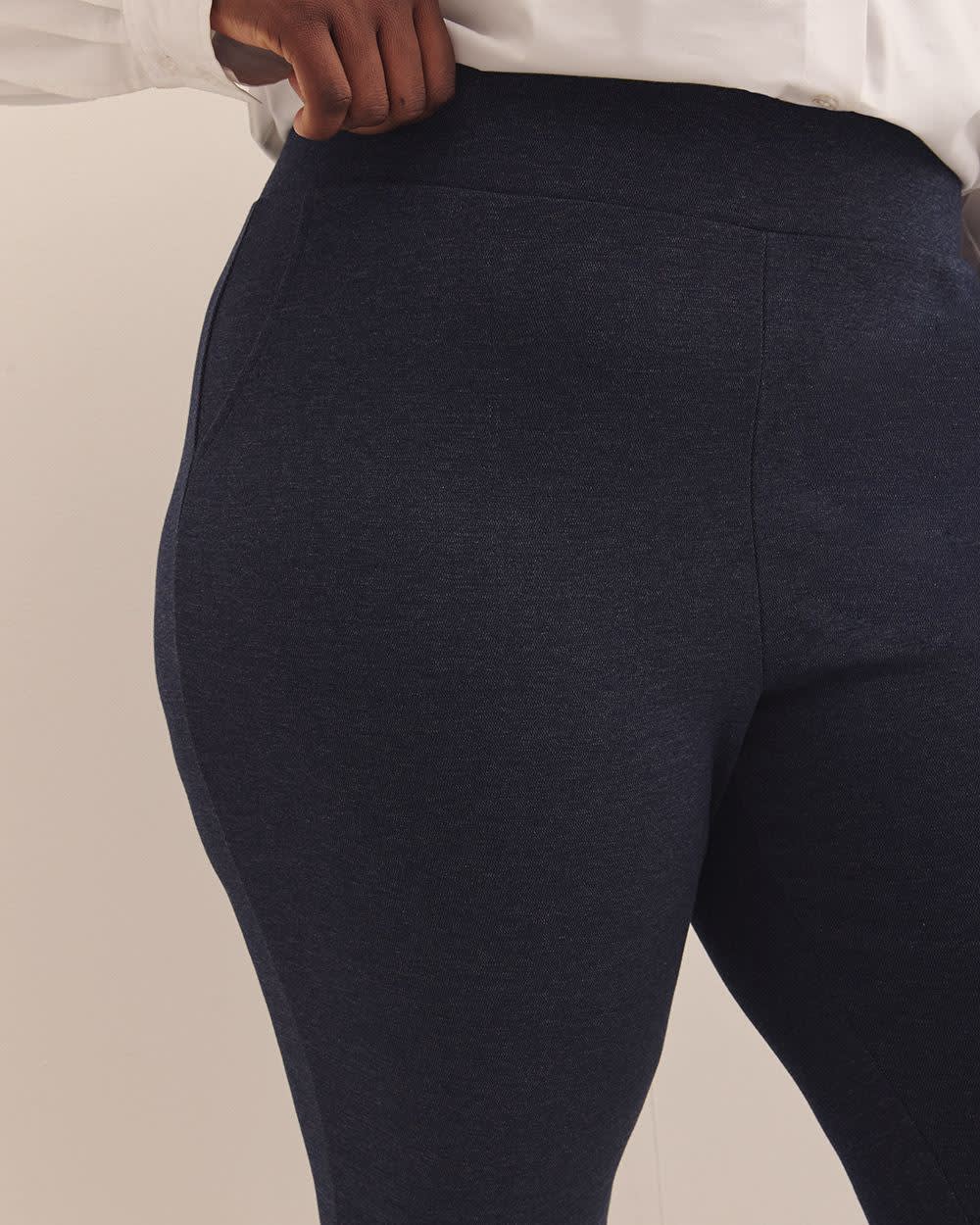 Heather Blue Ponte de Roma Legging with Pockets