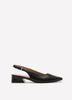 Wide Width, Ginger Faux-Leather Slingback Low-Heel Shoe - Naturalizer