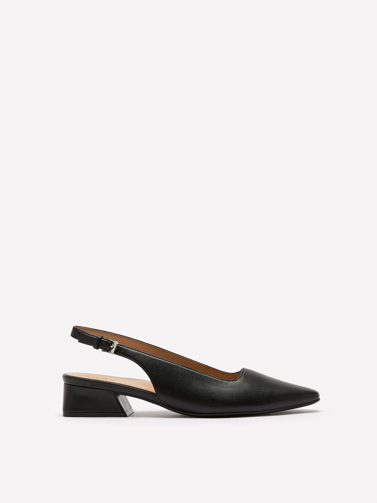 Wide Width, Ginger Faux-Leather Slingback Low-Heel Shoe - Naturalizer