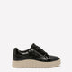 Wide Width, Mykah Joy Black Leather Sneaker - Clarks