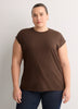 Straight-Fit Extended-Sleeve Crew-Neck Knit Top