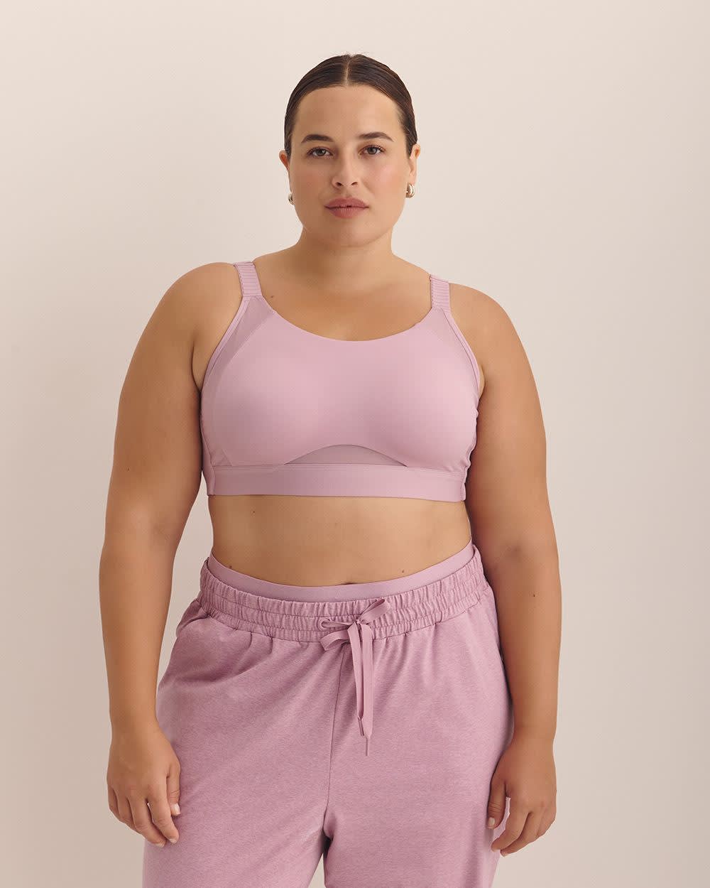 Wireless Mauve Medium Support Sports Bra - Active Zone