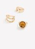 Assorted Rings with Big Stones, Set of 3