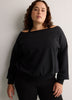 Off-Shoulder Year Round French Terry Sweatshirt - Fabletics