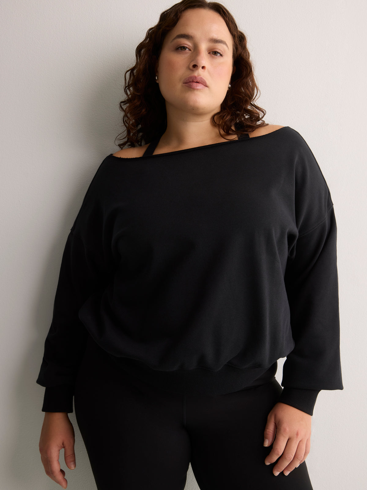 Off-Shoulder Year Round French Terry Sweatshirt - Fabletics