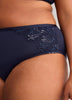 High-Cut Microfibre Brief with Side Embroidery - Déesse