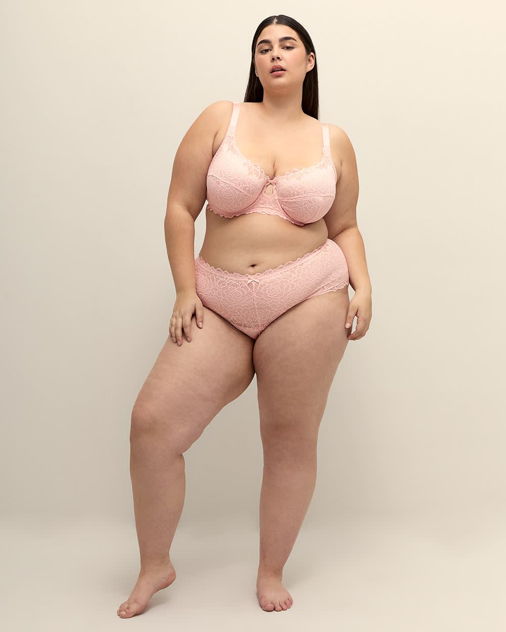 Pink Lace Underwire Bra - Déesse Collection