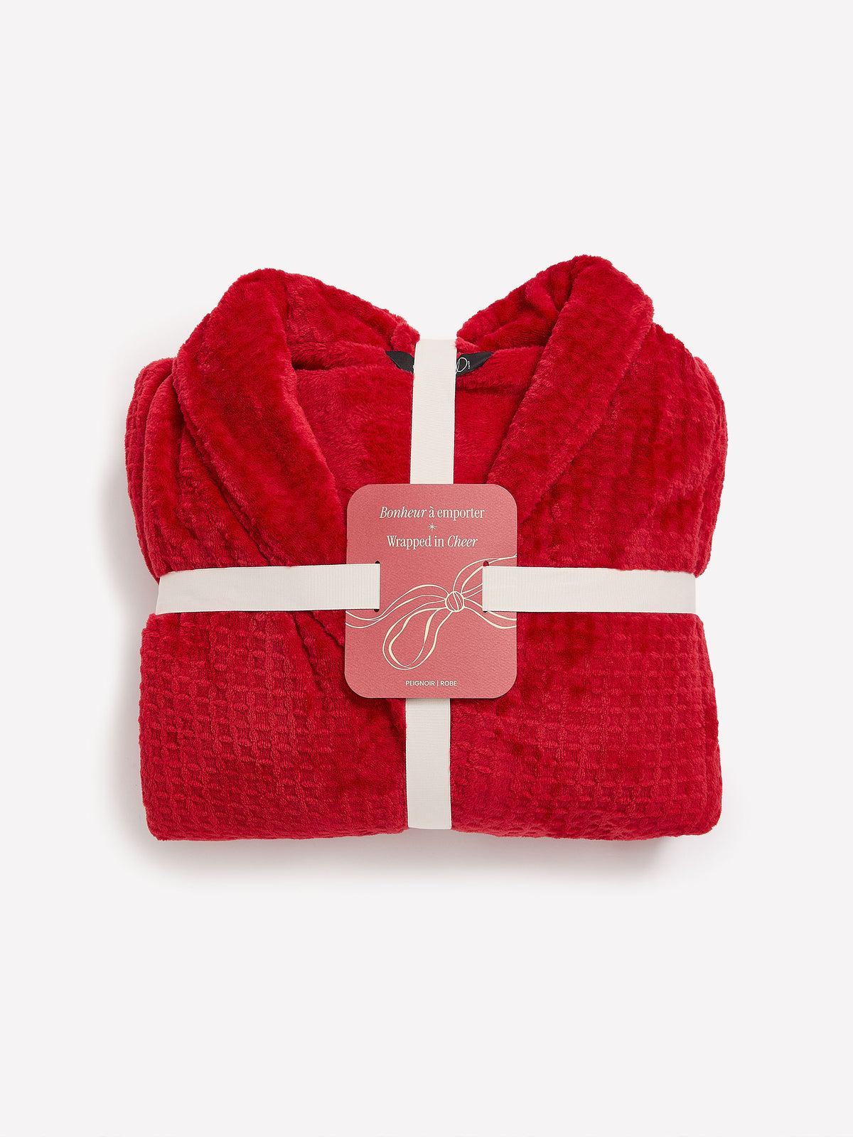 Belted Waffle Plush Robe - tiVOGLIO