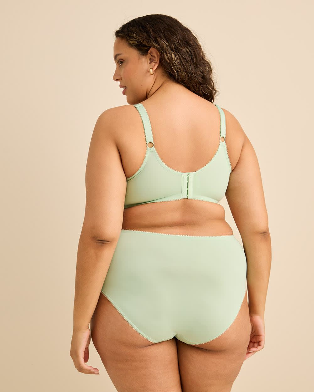 Blue Underwire Floral Embroidered Bra - Déesse Collection