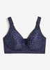 Navy Heart-Print Wireless Padded T-Shirt Bra - ti Voglio