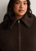 Straight Zippered Sweater Cardigan