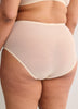 Grey Mesh Brief with Embroidered Front - Déesse