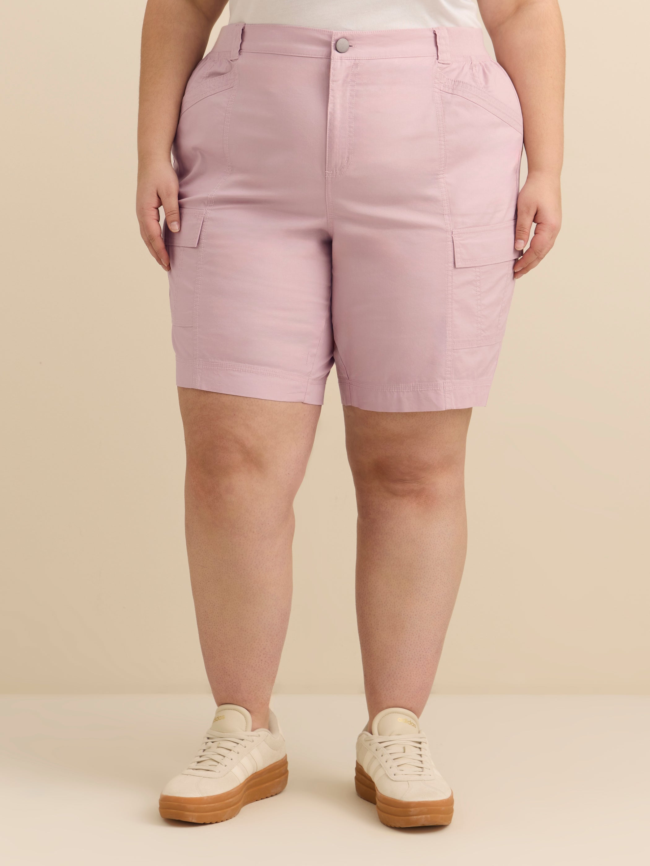 Bermuda uni avec poches cargo