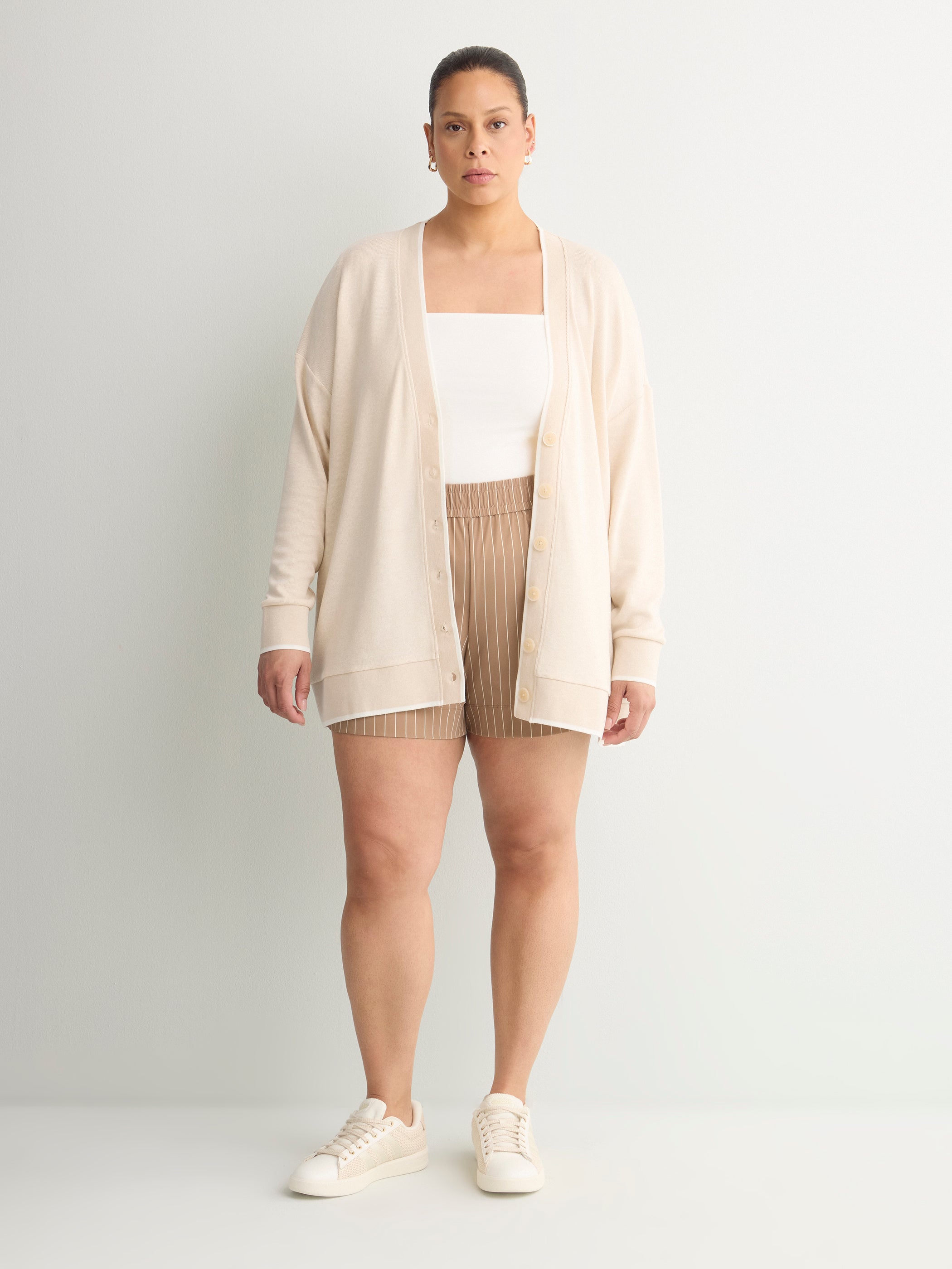 Responsible, Grey Fine Textured Long Cardigan - Active Zone