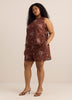 Sea-Print Cotton Pull-On Short